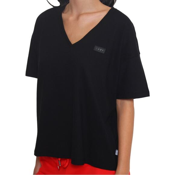 Christina Dienst Lazy V-Neck Oversize Boxy T-Shirt Tee Shirt Size XS NEW Tags - Picture 1 of 11